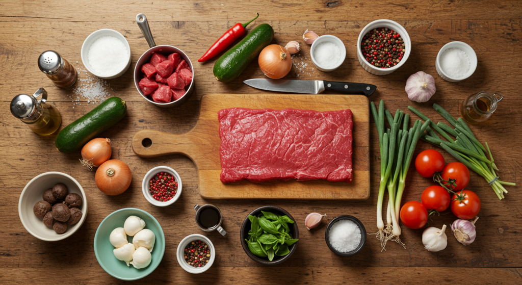 Tagliata de boeuf : 5 astuces pour une viande parfaite 2 Tagliata de boeuf ingrédients