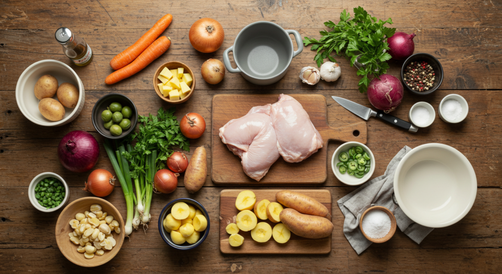 Poulet aux pommes de terre au four : 5 astuces pour un plat parfait 2 poulet aux pommes de terre au four ingredients